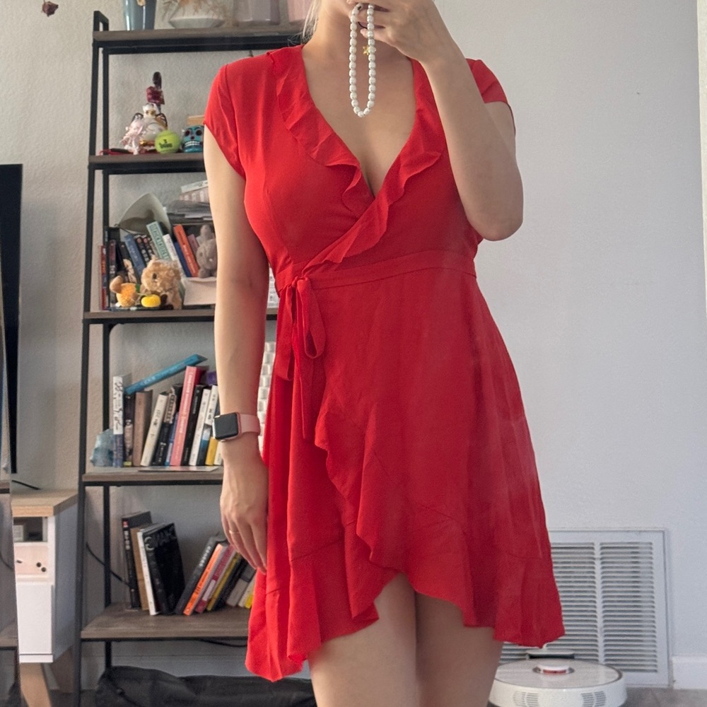 Sunday Best Vibrant Red Mini Dress